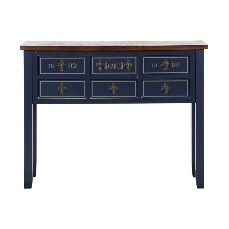 Ingresso Home ESPRIT Marrone Blu Marino 103 x 35 x 80 cm