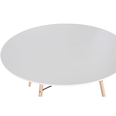 Tavolo da Pranzo Home ESPRIT Bianco Nero Naturale Betulla Legno MDF 120 x 120 x 74 cm