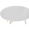 Tavolo da Pranzo Home ESPRIT Bianco Nero Naturale Betulla Legno MDF 120 x 120 x 74 cm