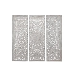 Testiera del Letto DKD Home Decor 180 x 3,5 x 180 cm Naturale Bianco Legno MDF