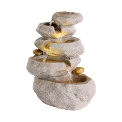 Fonte Lumineo Interno Roccia Pietra (18 x 23 x 35 cm)