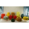 Vaso Home ESPRIT Arancio Ceramica Gres Tropicale 25 x 25 x 30 cm