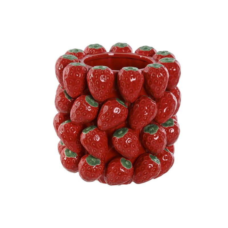 Vaso Home ESPRIT Rosso Ceramica Gres Fragole Tropicale 23 x 23 x 34 cm Vaso Home ESPRIT Rosso Ceramica Gres Fragole Tropicale 23 x 23 x 34 cm