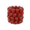 Vaso Home ESPRIT Rosso Ceramica Gres Fragole Tropicale 23 x 23 x 34 cm