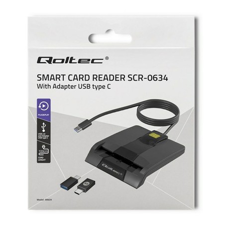 Lettore di Schede Qoltec 50634 Nero