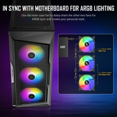 Case computer desktop ATX Antec AX61 Elite Nero