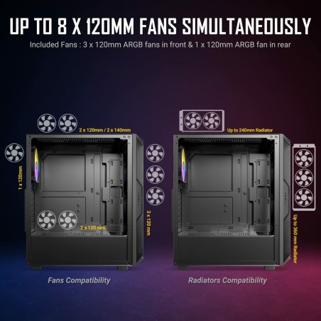 Case computer desktop ATX Antec AX61 Elite Nero