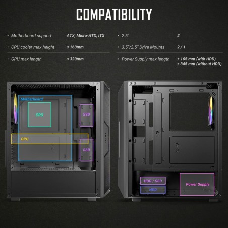 Case computer desktop ATX Antec AX61 Elite Nero