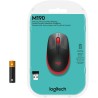 Mouse senza Fili Logitech M190 Rosso Nero/Rosso