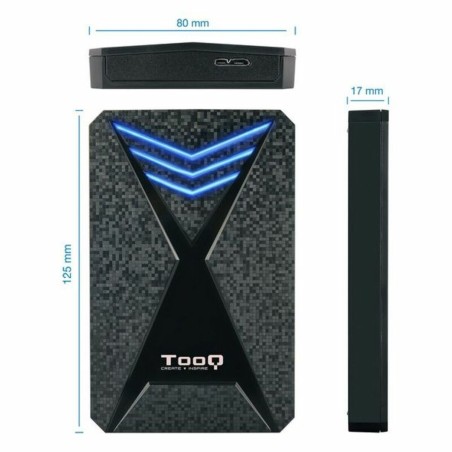 Involucro per Hard Disk TooQ TQE-2550BL 2,5" USB 3.0 Azzurro Nero 2,5"