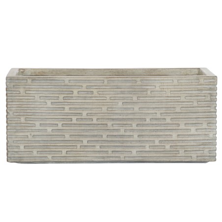 Vaso rettangolare da Balcone Home ESPRIT Beige Fibra di Vetro Magnesio 74,5 x 37,5 x 37,5 cm