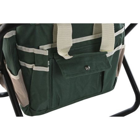 Kit di attrezzi per il giardinaggio Home ESPRIT Nero Verde Argentato Naturale Poliestere Alluminio 7 Pezzi
