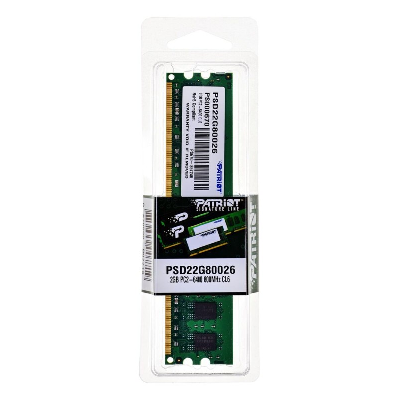 Memoria RAM Patriot Memory PC2-6400 CL6 Memoria RAM Patriot Memory PC2-6400 CL6