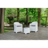 Set Tavolo con 2 Sedie IPAE Progarden Luna sluc06bg Bianco Giardino (3 Pezzi)