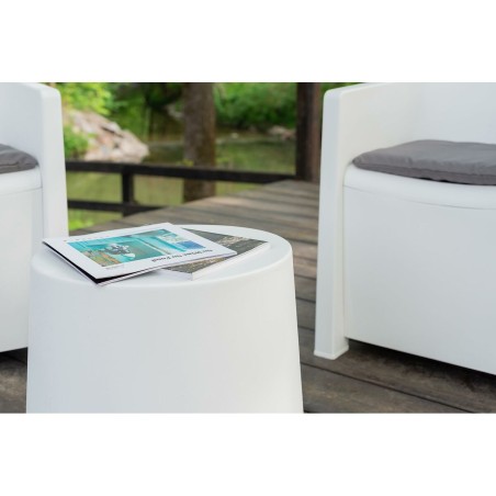 Set Tavolo con 2 Sedie IPAE Progarden Luna sluc06bg Bianco Giardino (3 Pezzi)