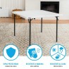 Tavolo Pieghevole Lifetime Bianco Quadrato Acciaio Plastica 94 x 94 x 74 cm