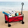 Carrello Multiuso Aktive Rosso Poliestere Acciaio 65 x 94 x 40 cm Pieghevole Spiaggia