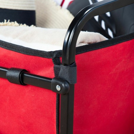 Carrello Multiuso Aktive Rosso Poliestere Acciaio 65 x 94 x 40 cm Pieghevole Spiaggia