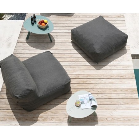 Poltrona da giardino Home ESPRIT Grigio 90 x 87 x 65 cm