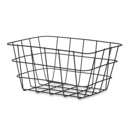 Cestino Multiuso Kinvara W5759K-S BLACK Nero Metallo 24,5 x 12 x 18 cm Rettangolare (6 Unità)