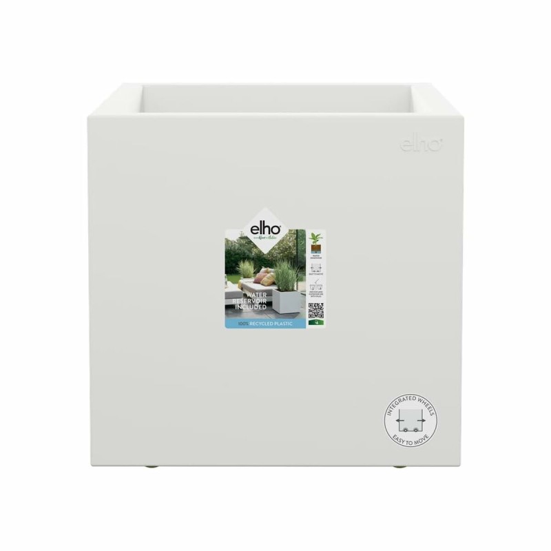 Vaso Elho Bianco Ø 39 cm Plastica Quadrato Moderno Vaso Elho Bianco Ø 39 cm Plastica Quadrato Moderno