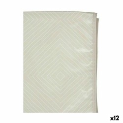 Tovaglia 10 Giallo Bianco Beige Gomma Rombos 140 x 140 cm (12 Unità)