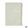 Tovaglia 10 Giallo Bianco Beige Gomma Rombos 140 x 140 cm (12 Unità)