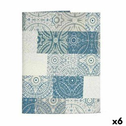 Tovaglia antimacchia Kinvara AZULEJO-A Azzurro Tela Antimacchia Piastrella 140 x 180 cm (6 Unità)