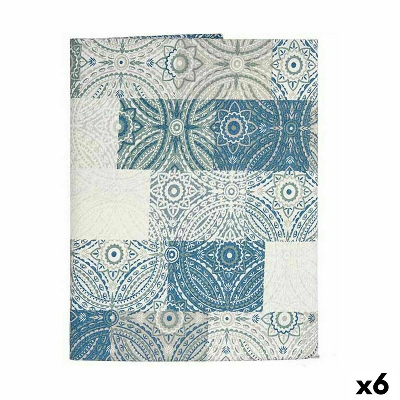 Tovaglia antimacchia Kinvara AZULEJO-A Azzurro Tela Antimacchia Piastrella 140 x 180 cm (6 Unità)