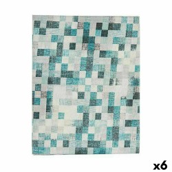 Tovaglia antimacchia Kinvara CUADROS-A Azzurro Turchese Tela Antimacchia Quadri 140 x 180 cm (6 Unità)