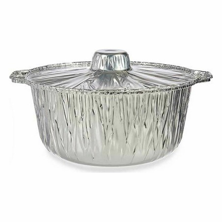 Casseruole Kinvara 66106 Argento Monouso Con coperchio Pentola