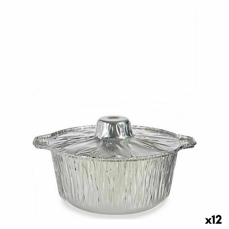 Casseruole Kinvara 66105 Argentato Argento Monouso Con coperchio Pentola