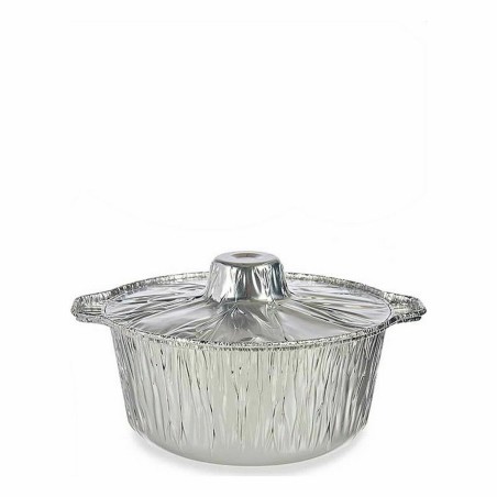 Casseruole Kinvara 66105 Argentato Argento Monouso Con coperchio Pentola