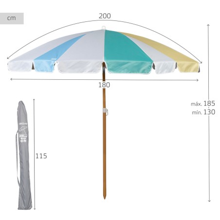 Ombrellone Aktive Ø 200 cm 20 x 185 x 20 cm (6 Unità)