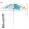 Ombrellone Aktive Ø 200 cm 20 x 185 x 20 cm (6 Unità)