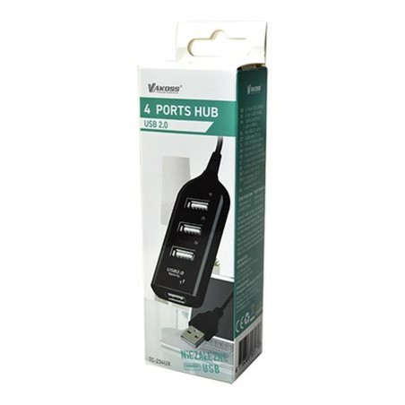 Hub USB Vakoss TC-234UX Bianco Nero