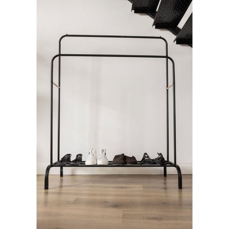 Attaccapanni da Terra Newlux Hangy Duo 30 Nero Metallo 115 x 50 x 150 cm