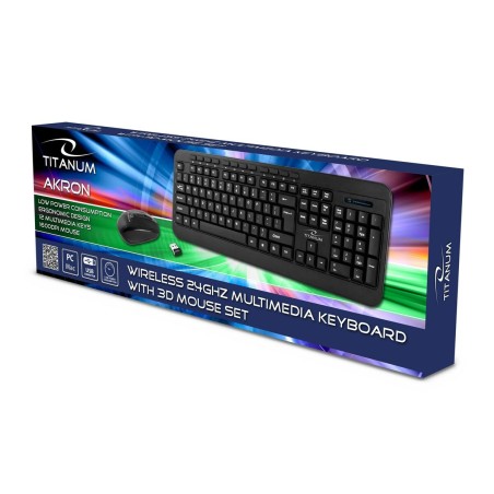 Tastiera e Mouse Titanum TK109 Nero