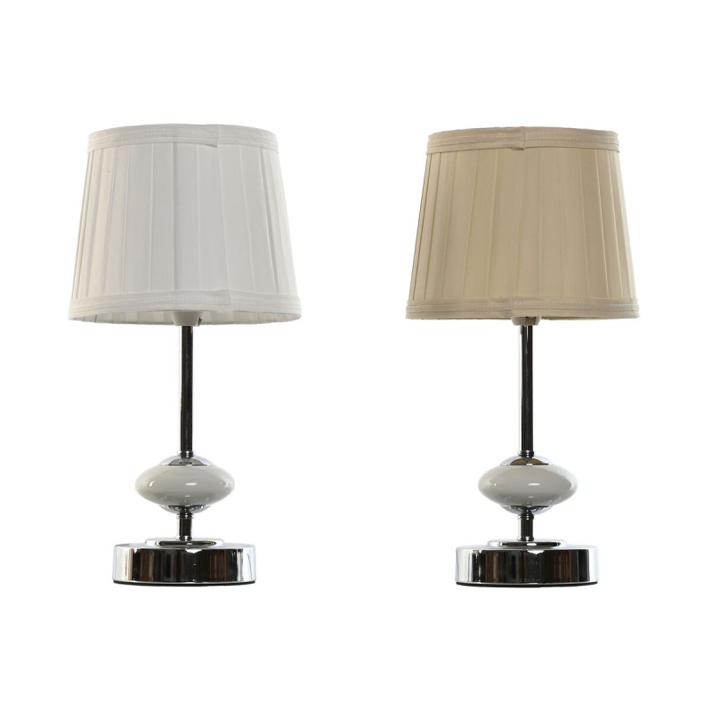 Lampada da tavolo Home ESPRIT Bianco Beige Metallo Porcellana 20 W 220 V 17,5 x 17,5 x 35 cm (2 Unità) Lampada da tavolo Home ESPRIT Bianco Beige Metallo Porcellana 20 W 220 V 17,5 x 17,5 x 35 cm (2 Unità)