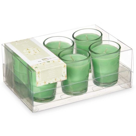 Set di Candele Profumate Acorde 48-H-AR Gelsomino Bicchiere (12 Unità)