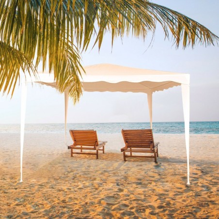 Gazebo Aktive 300 x 250 x 300 cm Acciaio Bianco Plastica