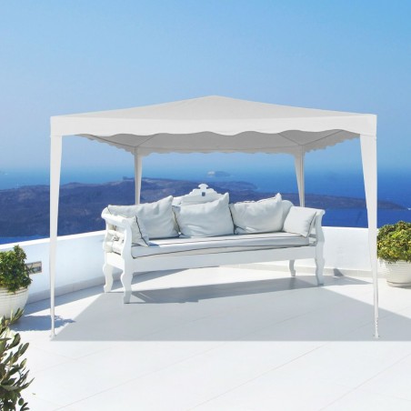 Gazebo Aktive 300 x 250 x 300 cm Acciaio Bianco Plastica