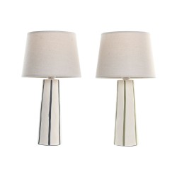 Lampada da tavolo Home ESPRIT Azzurro Bianco Verde 50 W 220 V (2 Unità)