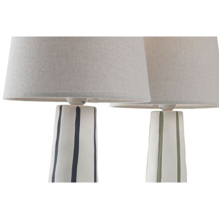 Lampada da tavolo Home ESPRIT Azzurro Bianco Verde 50 W 220 V (2 Unità)