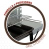 Barbecue a Carboni con Ruote Aktive Metallo smaltato 90 x 85 x 32 cm Nero
