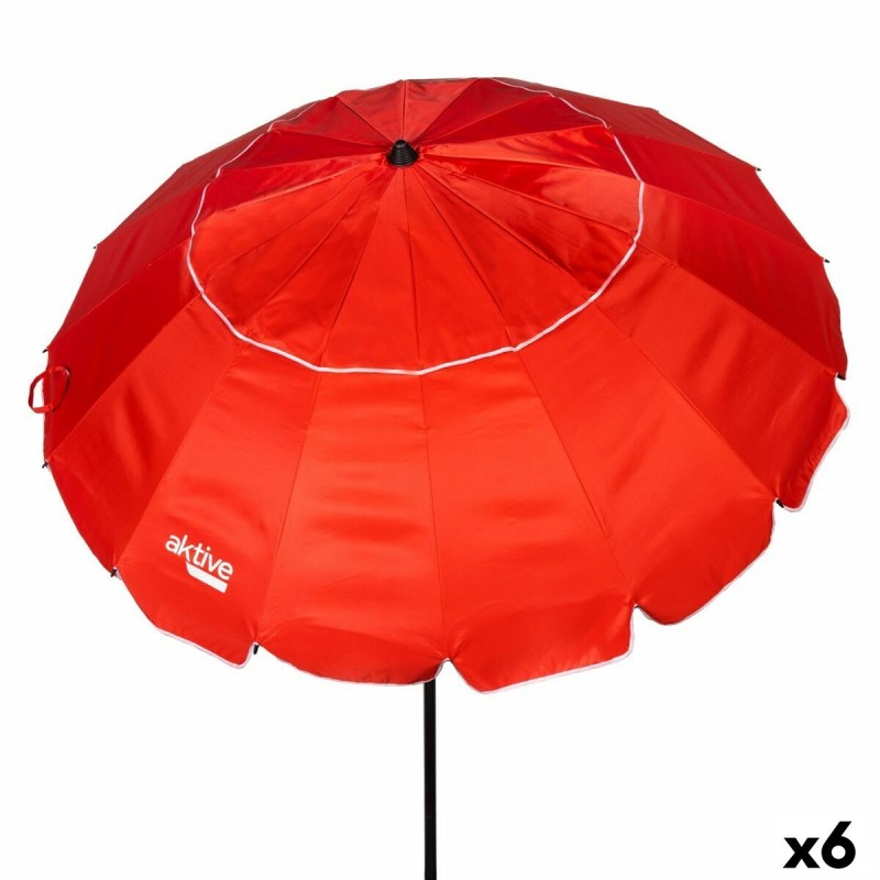 Ombrellone Aktive Rosso 220 x 215 x 220 cm 220 x 225 x 220 cm (6 Unità) Ombrellone Aktive Rosso 220 x 215 x 220 cm 220 x 225 x 220 cm (6 Unità)