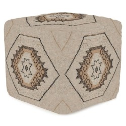Poggiapiedi Home ESPRIT Marrone Naturale 45 x 45 x 45 cm