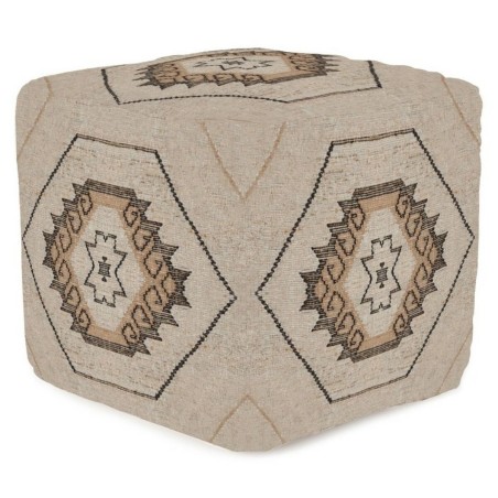 Poggiapiedi Home ESPRIT Marrone Naturale 45 x 45 x 45 cm