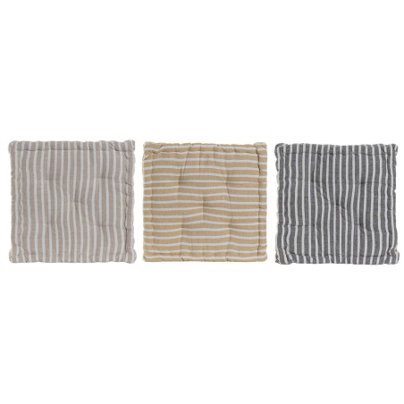 Cuscino Home ESPRIT Giallo Beige Mediterraneo 56 x 56 x 13 cm (3 Unità)
