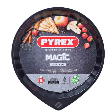 Stampo per Torte Pyrex Magic Nero Metallo Piano Rotondo Ø 27 cm 6 Unità
